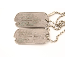 Pair "Dog Tags" BENAK John - US Army