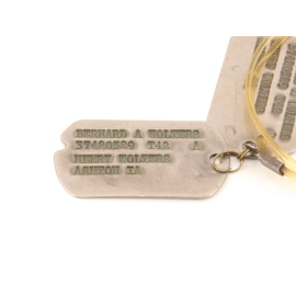 Plaques d'identité Bernard A WOLTERS - US Army