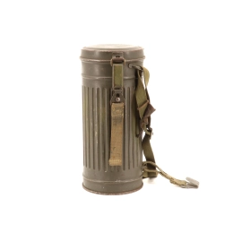 German gas mask canister  camouflaged 1940