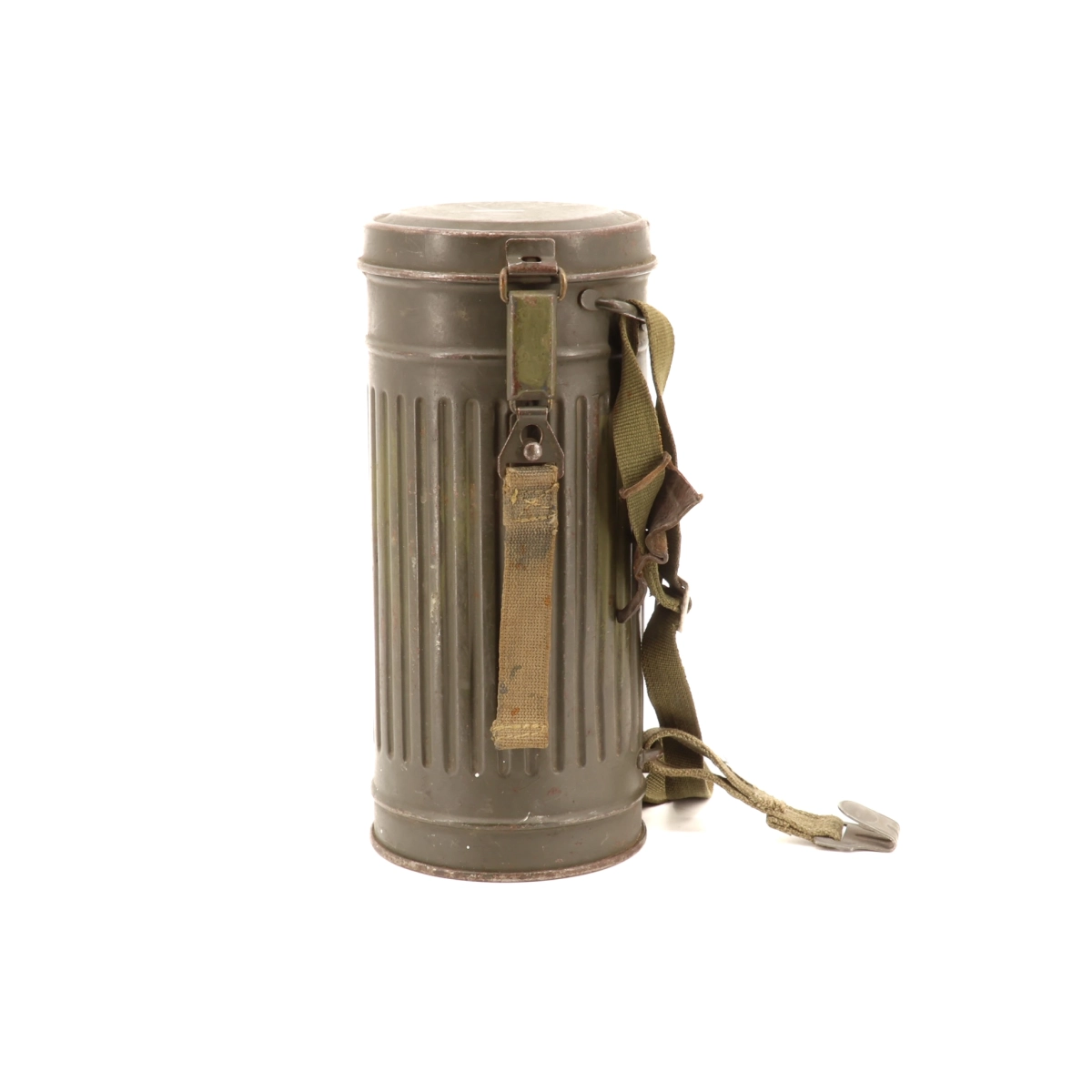 German gas mask canister  camouflaged 1940