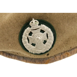 Khaki béret "Rifle Brigade" British Army 1945