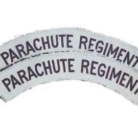 Pair Titles Parachute Regiment Printed