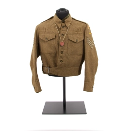 Battledress Royal Armoured Corps - Identifié "S. Walker"