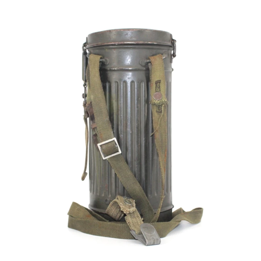 German gas mask canister camouflaged 1940 German gas mask canister camouflaged 1940