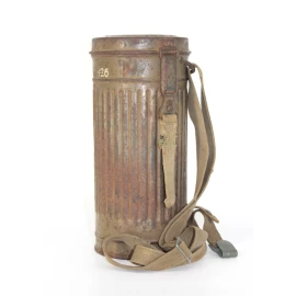 Camouflaged gas mask canister 1940