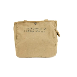 Musette M-36 British Made US Army "Charles W. Lodrey (31365390)"