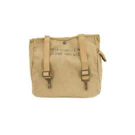 Musette M-36 British Made US Army "Charles W. Lodrey (31365390)"