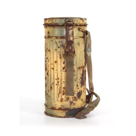 Camouflaged gas mask canister 1940