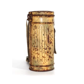 Camouflaged gas mask canister 1940