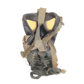 Camouflaged gas mask and canister tree-tone 1944