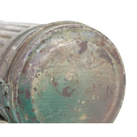 Masque anti-gaz Wehrmacht dans son boitier camouflé trois tons 1944