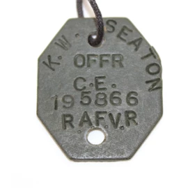Pair of  K.W. Seaton RAF identity plates