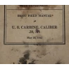 Manuel d'instruction 1942 US Carbine M-1