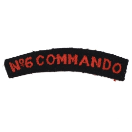 N°6 Commando Embroideread shoulder Title