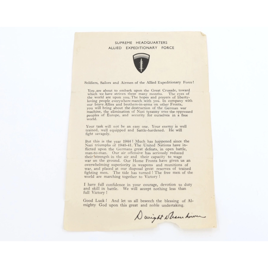 Message Général Dwight D Eisenhower